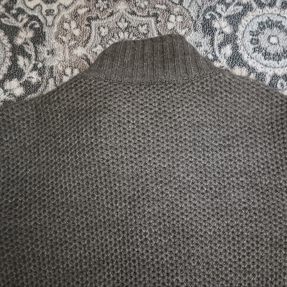 Daniele Blasi Mens Chunky Knit Cardigan XL Gray Sherpa Collar Wool Blend Grandpa - Picture 6 of 13